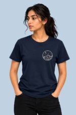 Celestial Moon Mountain | Oversized T-Shirt (Navy) - Image 3