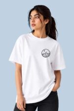 Celestial Moon Mountain | Oversized T-Shirt (White) - Image 3
