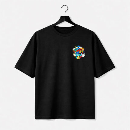 Black Creative Cube T-Shirt
