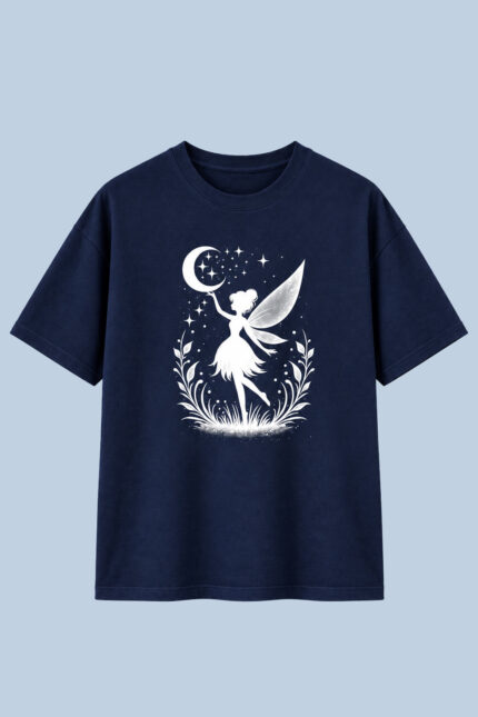 Fairy Moon Silhouette Navy