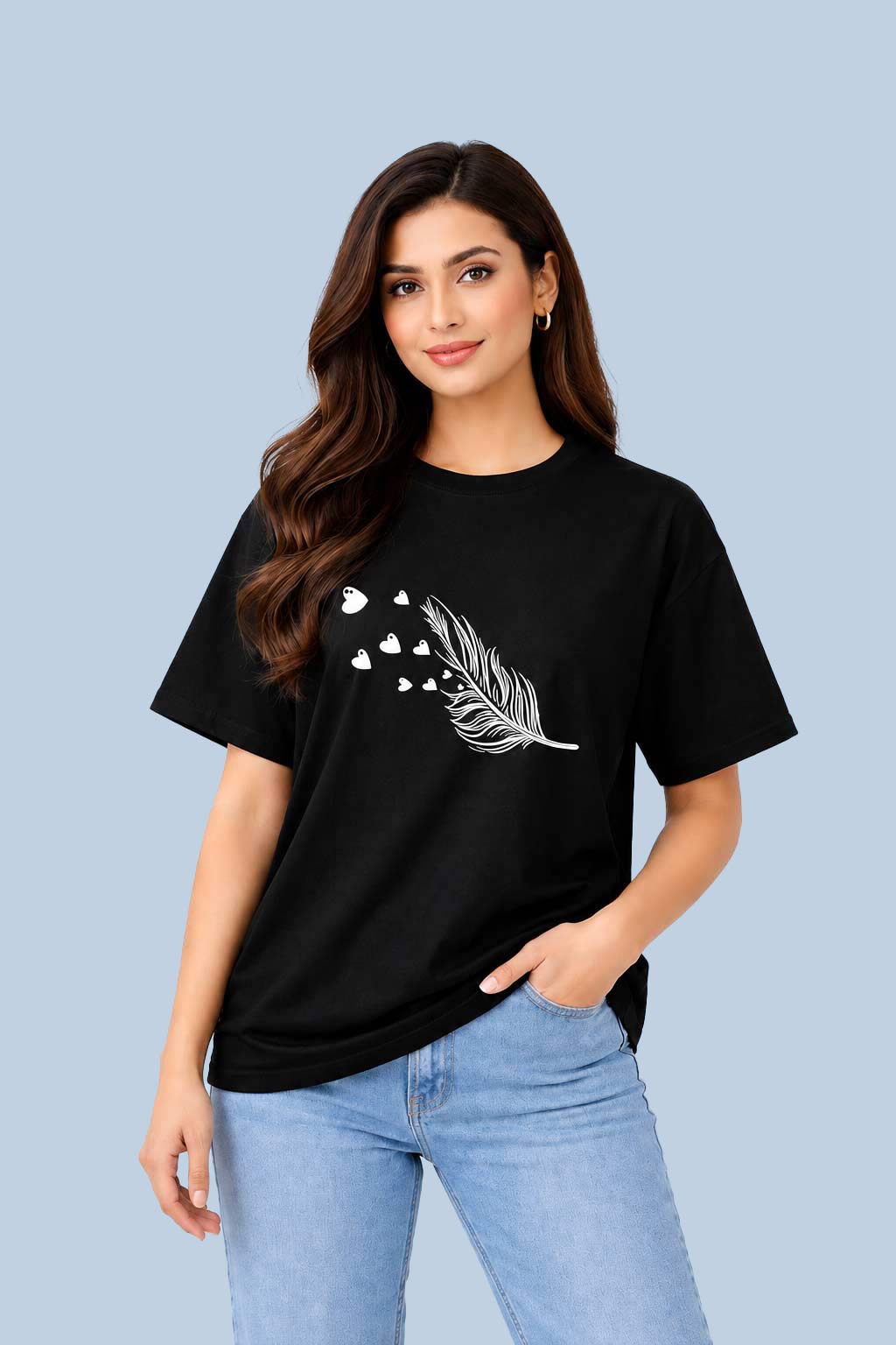 Feather Heart Black Feather Heart Black