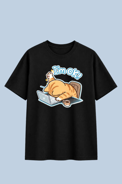 I’m OK Cat Laptop Black
