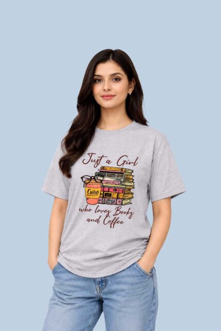 Just a Girl Who Loves Books and Coffee grey