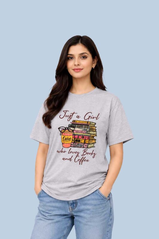 Just a Girl Who Loves Books and Coffee grey