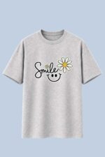 Smile Daisy – Graphic Tee (Grey)