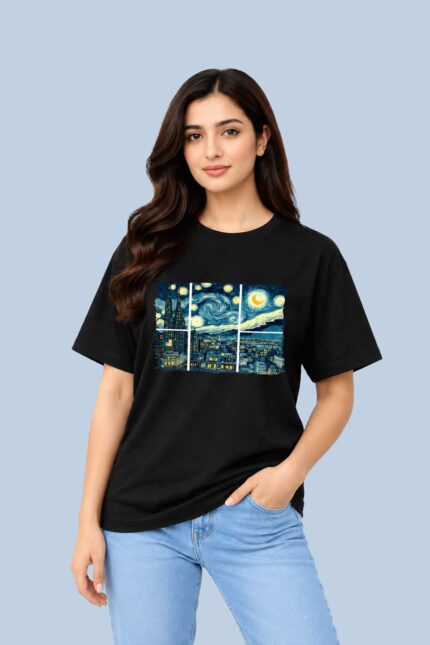 Starry Night Window Black