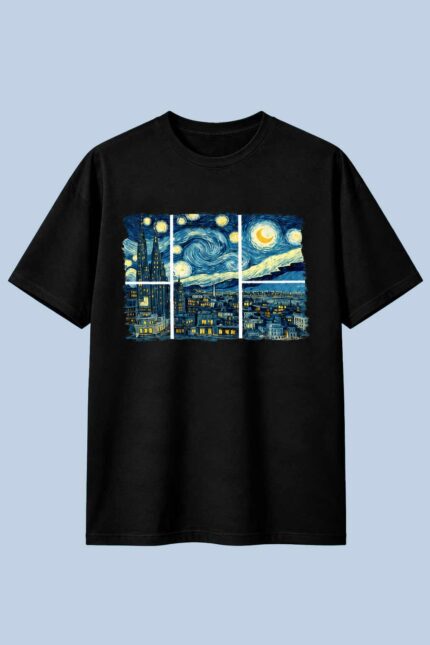 Starry Night Window Black