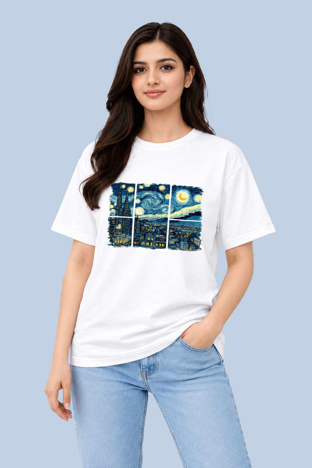 Starry Night Window White Starry Night Window White