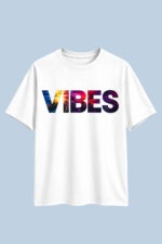 VIBES Graphic Oversized T-Shirt White