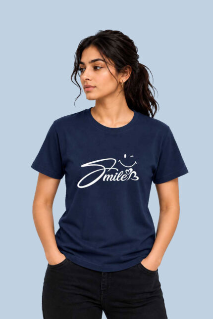 Navy Smile Graphic T-Shirt