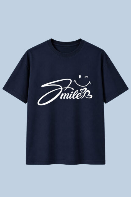 Navy Smile Graphic T-Shirt