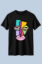Abstract Face Art Black