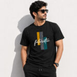 Futuristic Black Regular Fit T-Shirt