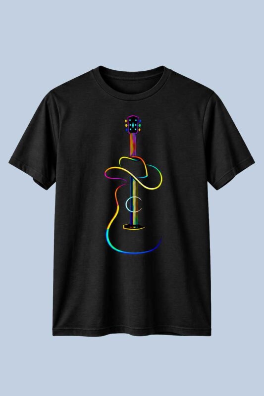 Neon Guitar Black