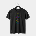 Neon Guitar Black Regular Fit T-Shirt