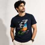 Summer Vibe Navy Regular Fit T-Shirt