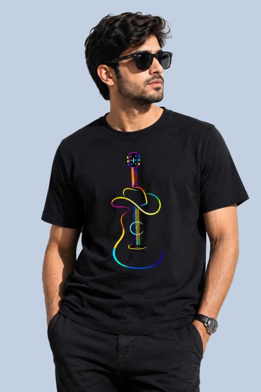 Neon Guitar Black